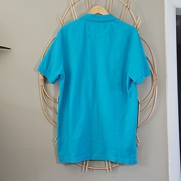 Chaps Bluebird Turquoise Short Sleeve100% Cotton Polo Shirt Sz L - Picture 4 of 10